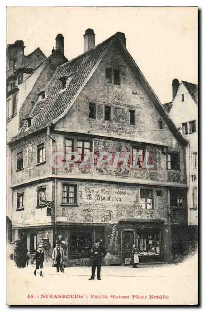 Straßburg - Altes Haus, Place Broglie — Verleger TH, Seriennummer 68 - Vorderseite