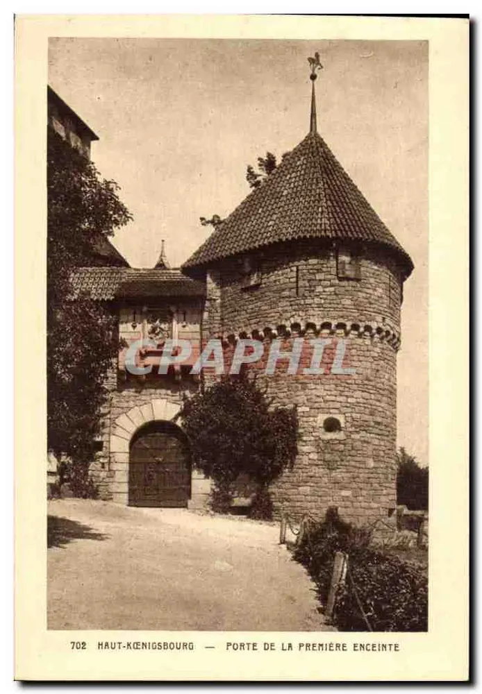 Haut-Kœnigsbourg — Tor der ersten Umfassungsmauer — Graphphil, n° 702 - Vorderseite