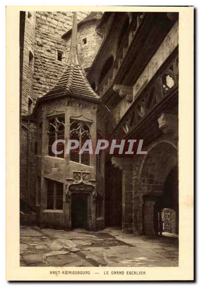 Haut-Kœnigsbourg — O Grande Escadário - Frente