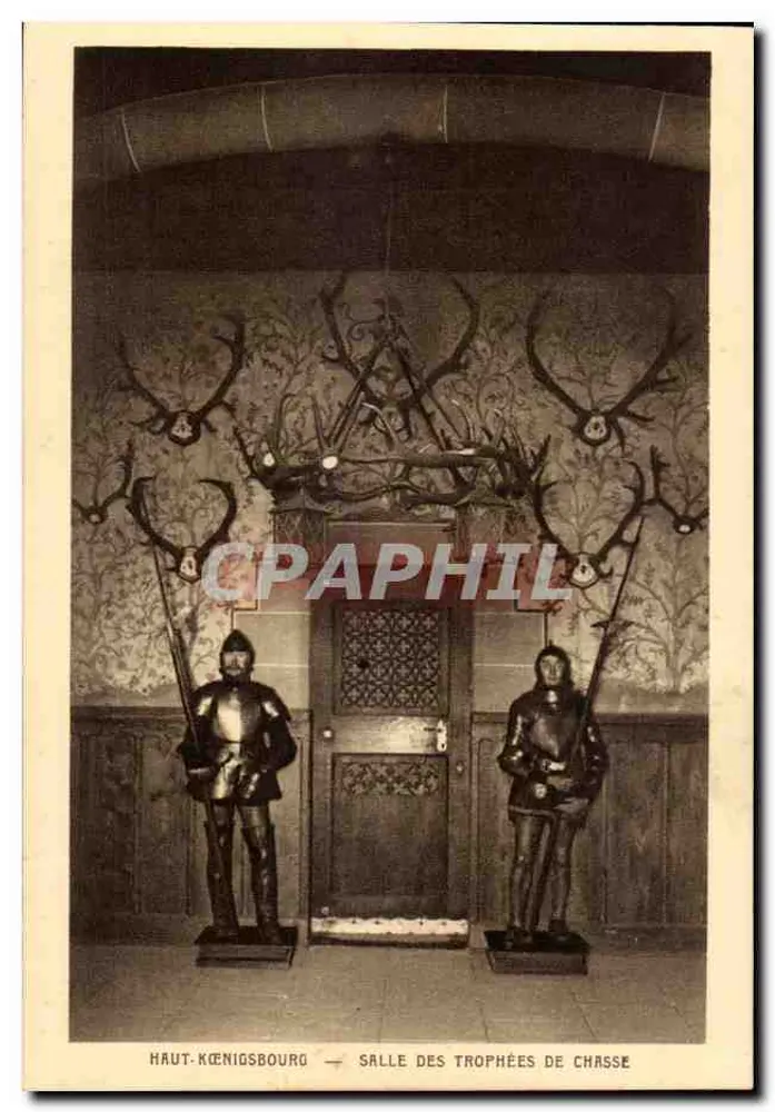 Haut-Königsbourg — Saal der Jagdtrophäen - Vorderseite