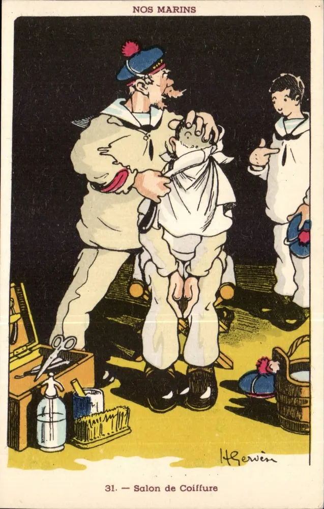 Unsere Matrosen — Friseursalon — H. Gerwein, n°31 - Vorderseite
