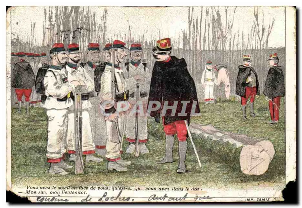 Soldaten in Formation — Humorvolle Szene — IMP. CAMIS - Vorderseite