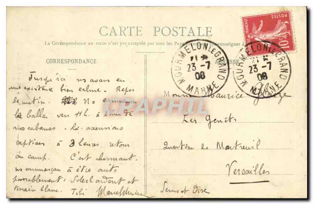 Handmatig transport van een Ballon-Objectif Drachen — Librairie Militaire Guérin, Mourmelon - Achterkant