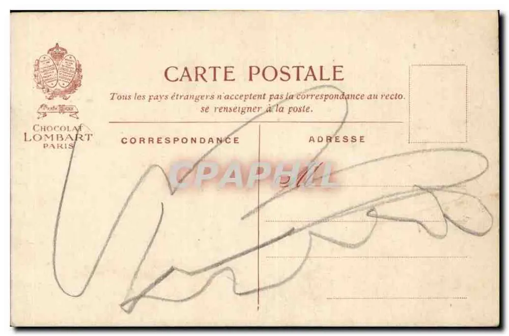 Eine Hochzeitsreise in 20 Jahren — Chocolat Lombart, Paris - Rückseite