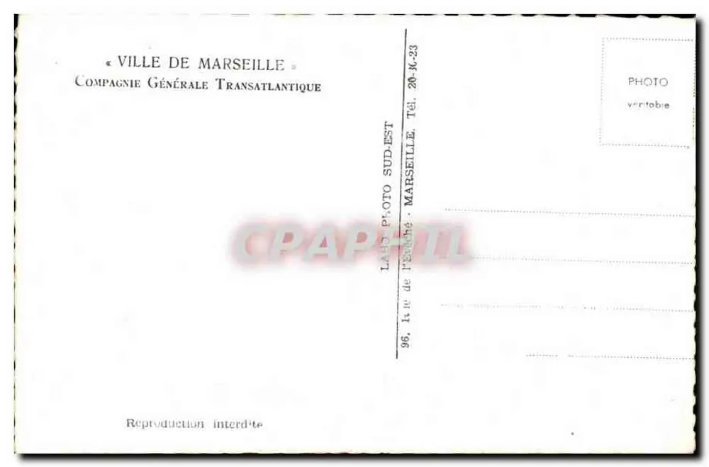 Stadt Marseille — Kreuzfahrt — Stadt Marseille - Rückseite