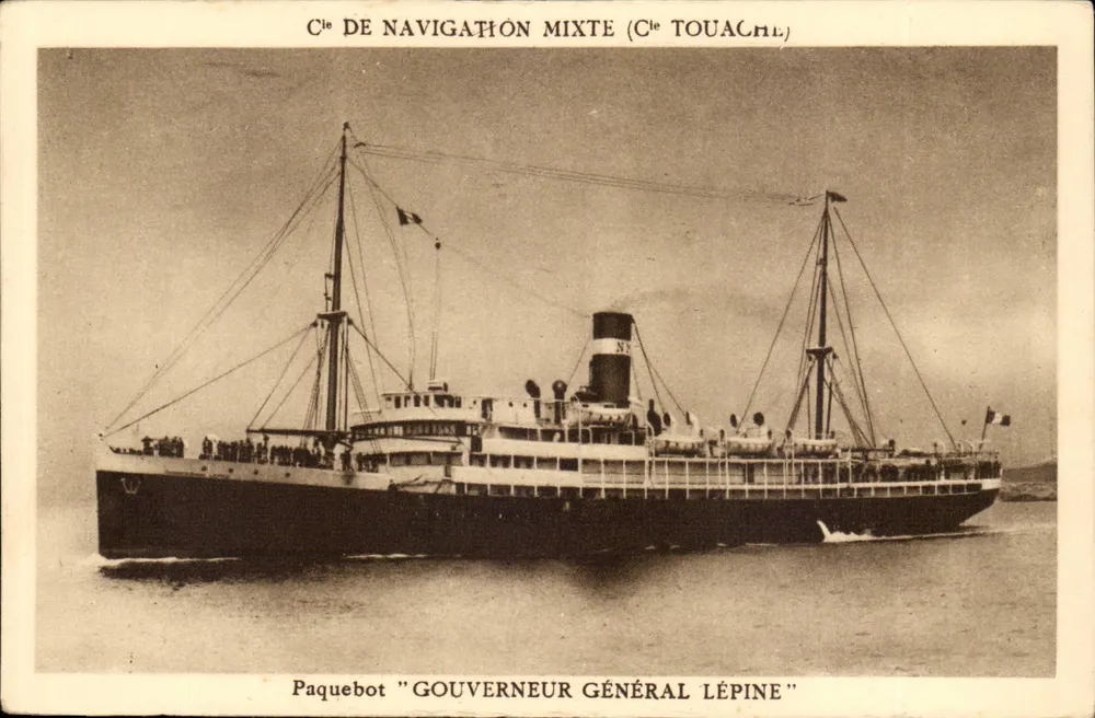 Dampfschiff "Gouverneur Général Lépine" — Mischverkehrs-Gesellschaft (Gesellschaft Touacne) - Vorderseite