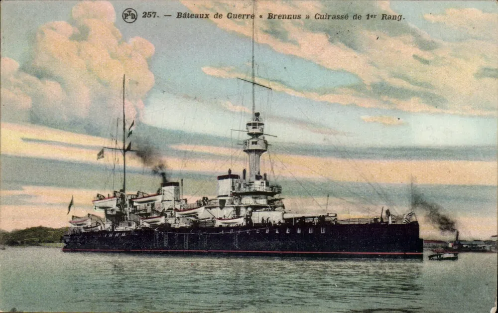 Kriegsschiff « Brennus » Erster Klasse Panzerkreuzer — Pn 257 - Vorderseite
