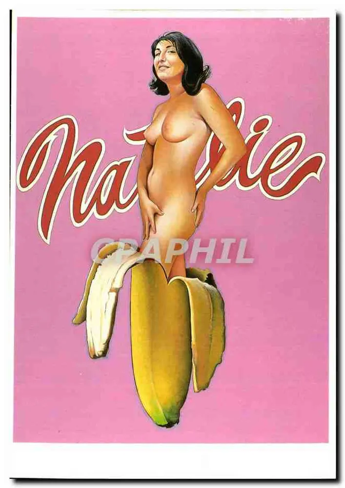 Nathalie — Nackte Frau, sitzt auf einer Banane — Werk von Mel Ramos, 1969 - Vorderseite