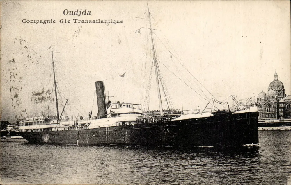 Oudjda — Schiff der Gile Transatlantischen Gesellschaft — unbekannter Verlag - Vorderseite