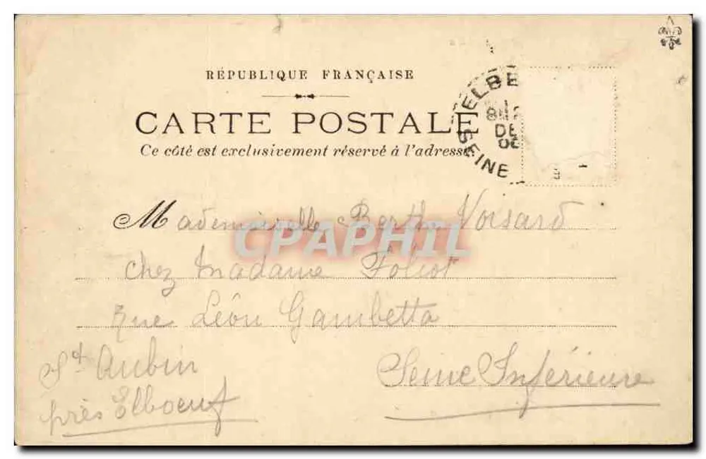 Dampfschiff Laos — Messageries Maritimes — Nr. 21 X — datiert um 1900 - Rückseite