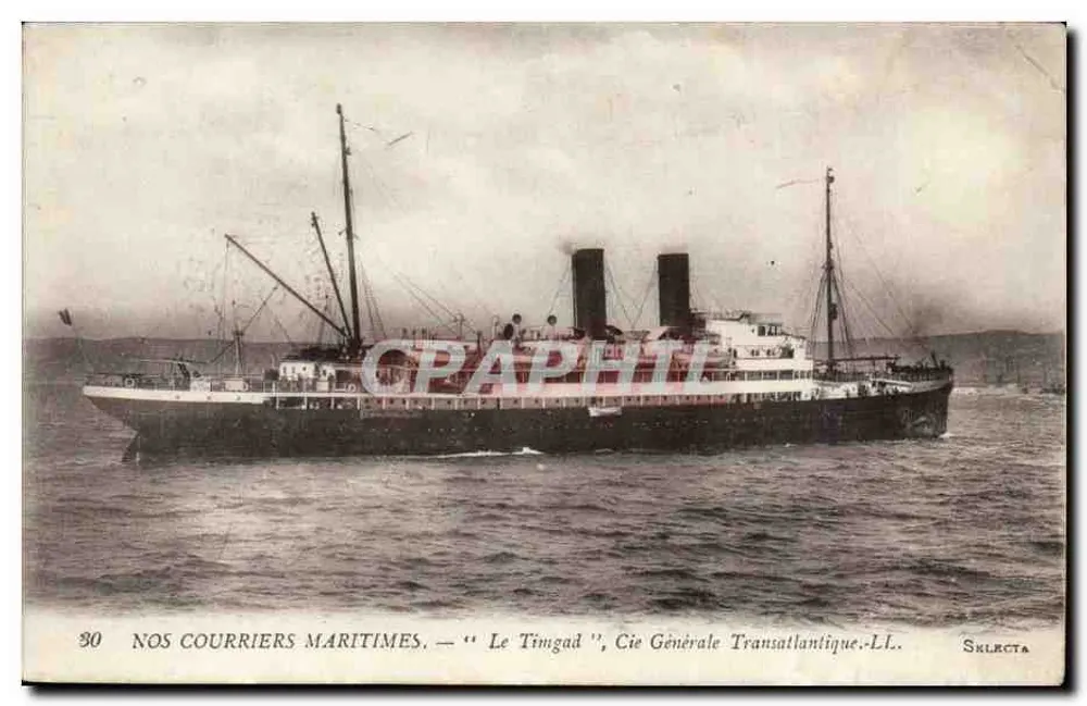 Le Timgad — Cie Générale Transatlantique — Sklecta - Vorderseite