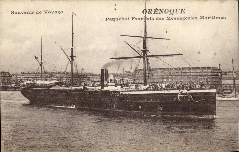 Dampfschiff ORÉNOQUE — Messageries Maritimes — Reisesouvenir - Vorderseite