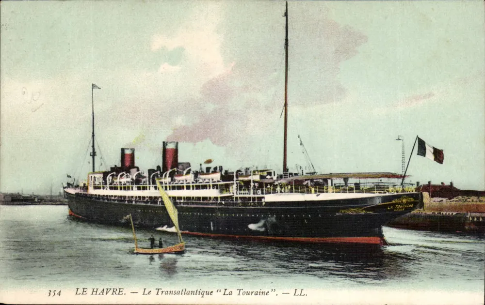 Le Havre — Der Transatlantiker "La Touraine" — LL. Nr. 354 - Vorderseite