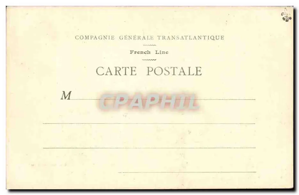 Der Dampfer « La Savoie » — Compagnie Générale Transatlantique — Imp. Berthand, Paris - Rückseite