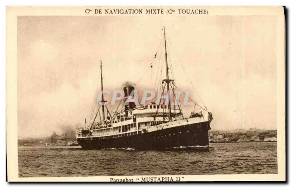 Dampfschiff "Mustapha II" — Gemischte Schifffahrts-Gesellschaft (Gesellschaft Touache) — Verlag Lory et Neudéin, Paris - Vorderseite