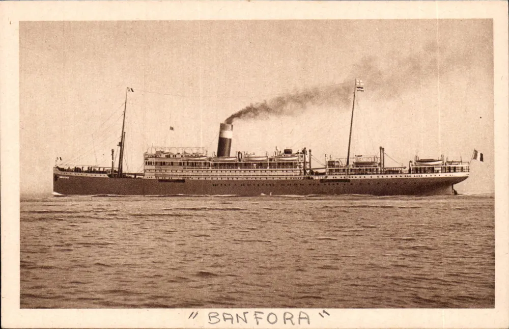 Navio de passageiros "Banfora" — Compagnie Générale de Navigation — Cyp. Fabre - Frente