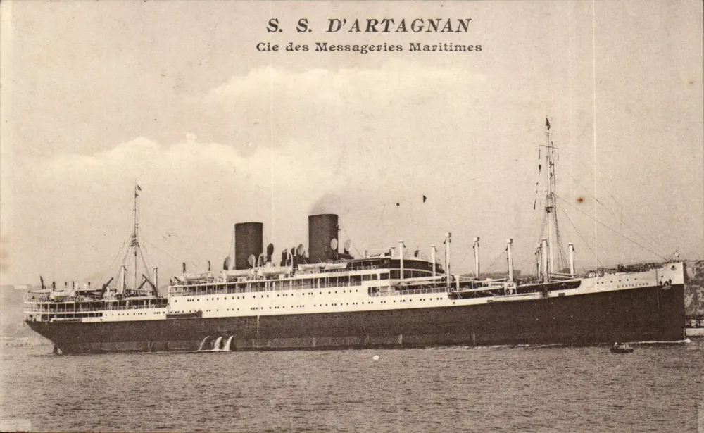 S.S. D'ARTAGNAN — Cie des Messageries Maritimes — Karteikarte - Vorderseite