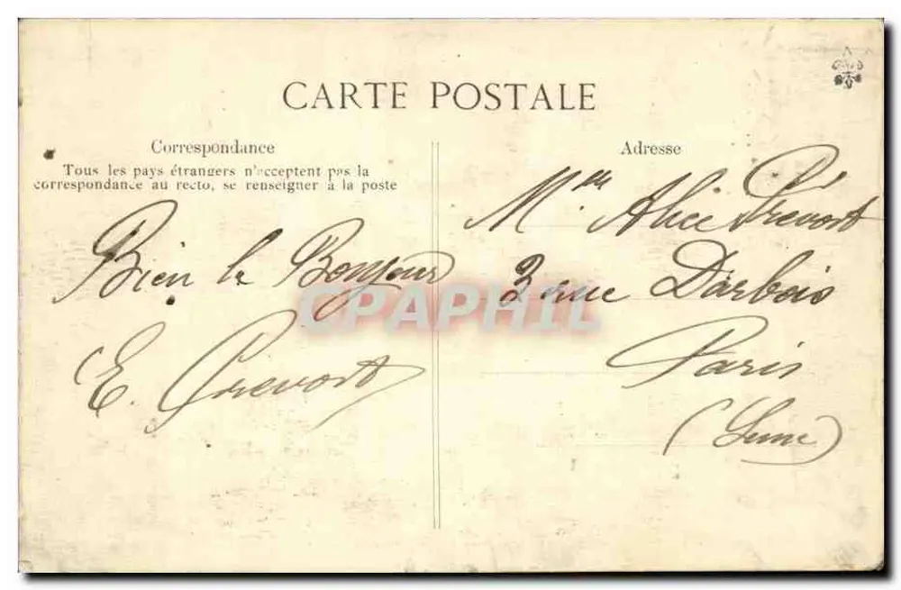 Le Havre — Der Transatlantiker "La France" — Verlag C.E.D. - Rückseite