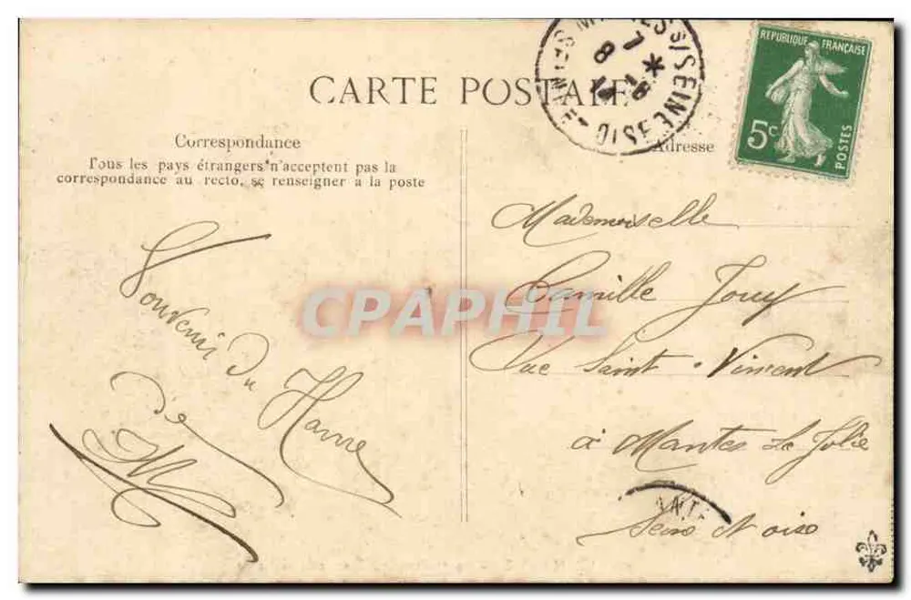 Le Havre — La "Provence" en cale sèche — E.P.D. n°75 - Verso