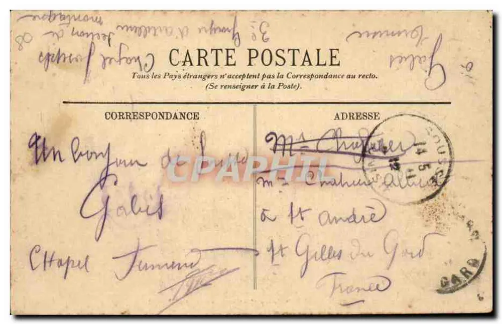 Sousse — Die "Ville de Bône" (Transatlantische Gesellschaft) verlässt den Hafen — LL. - Rückseite