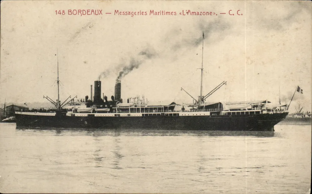 Bordeaux — Messageries Maritimes «L'Amazone» — C. C. - Frente
