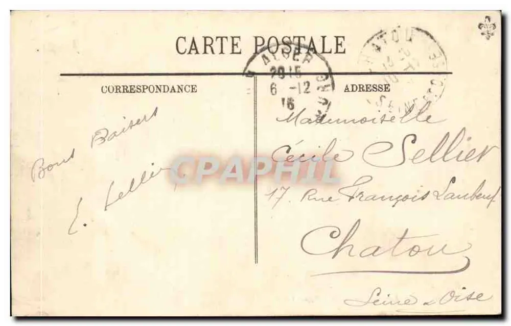 Argel — O « Charles-Roux » — LL. — N° 358 - Verso