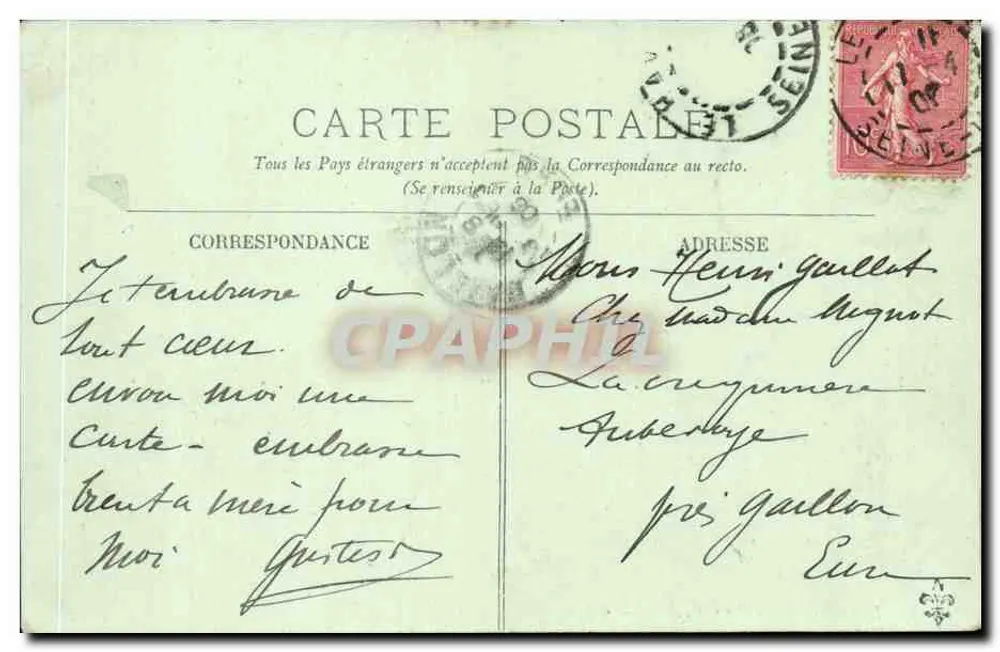 O "Colombien" — Le Havre — A Cale seca — LL - Verso
