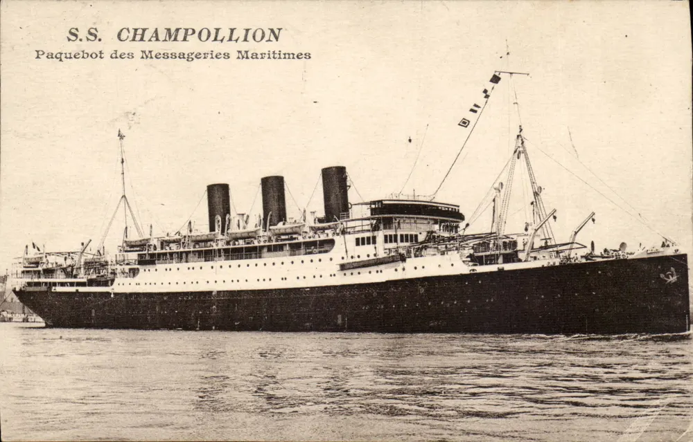 S.S. CHAMPOLLION — Dampfer der Messageries Maritimes — unbekannter Verlag - Vorderseite