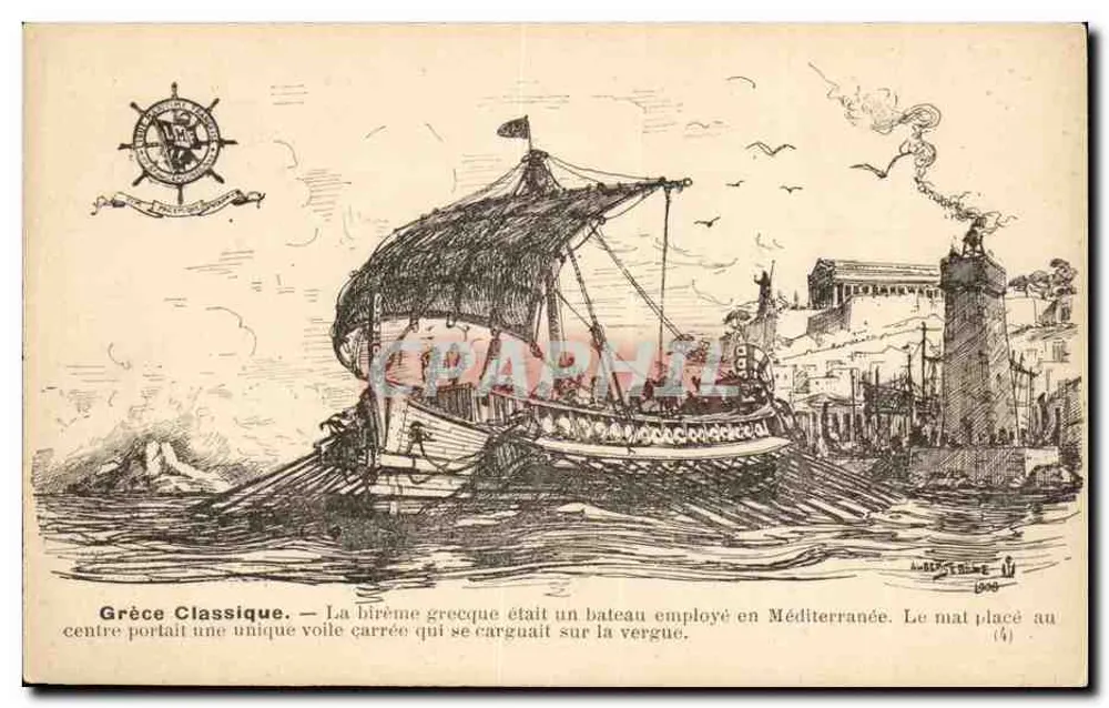 Grécia Clássica — Bireme grega — editor anônimo, n° (4) - Frente