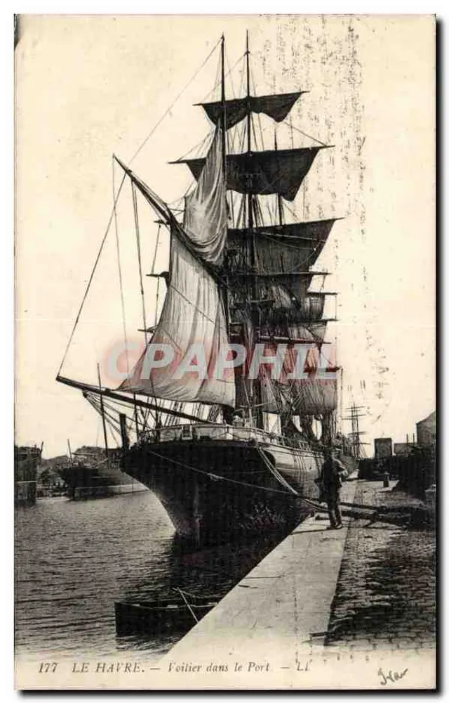 Le Havre — Segelschiff im Hafen — L'Illar - Vorderseite