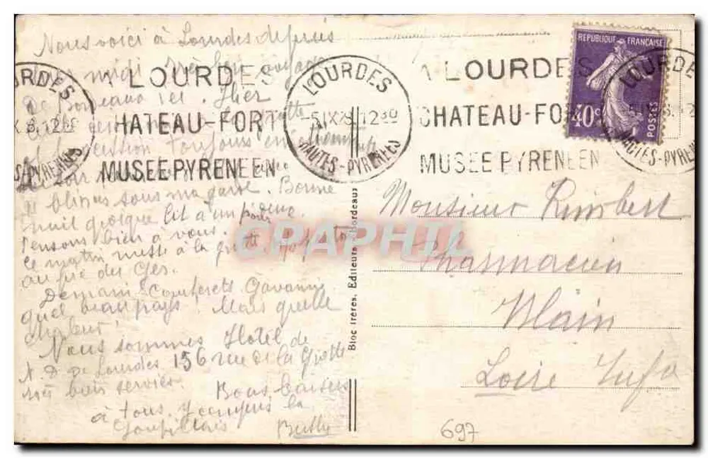 Bordeaux — Der Flusskai — BR. — Nr. 407 - Rückseite