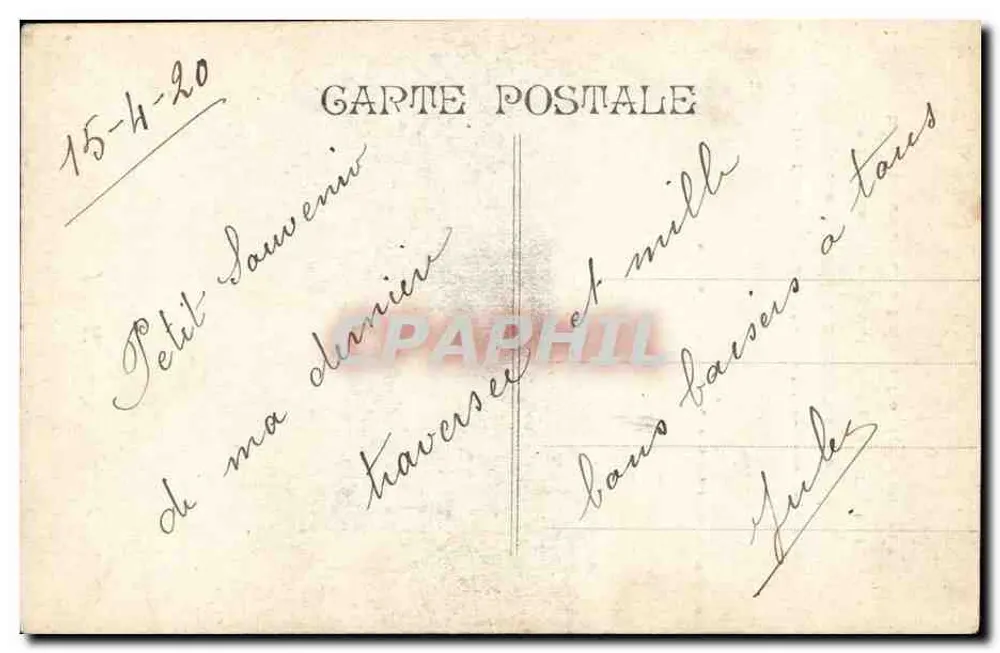 Biskra — Navio no mar agitado — W. Grimaud Fils et Cie, rue de la République, 95 - Marseille - Verso
