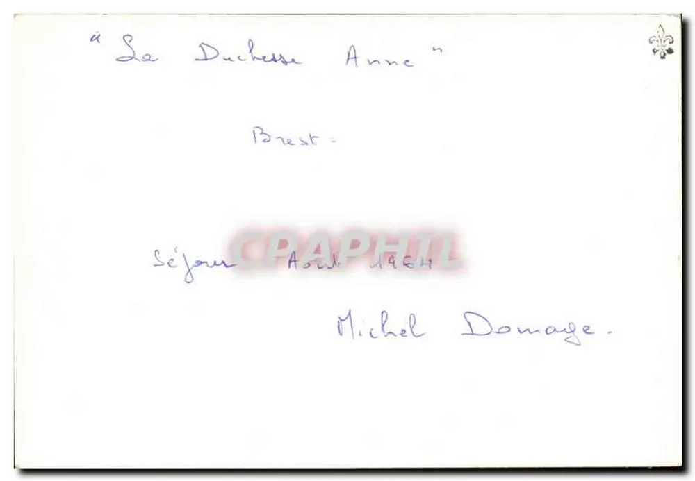 Die Duchess Anne — Brest — Michel Domage - Rückseite