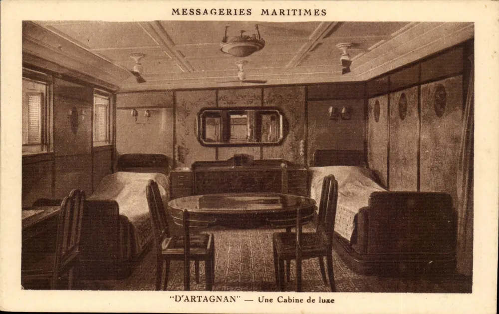 Luxuskabine — Messageries Maritimes — "D'ARTAGNAN" — Imp. Dauvissat - Paris - Vorderseite