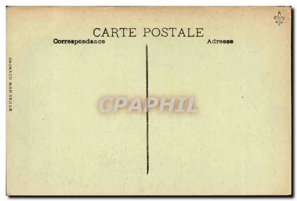 S.S. SPHINX — Navio de passage das Messageries Maritimes em alto-mar — Chimaud, Marselha - Verso