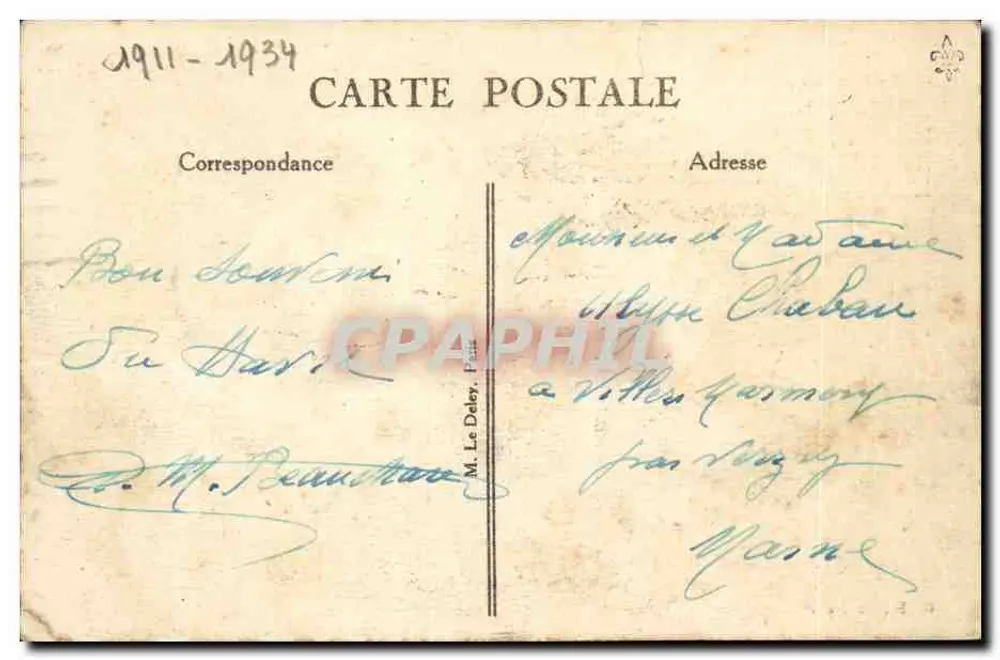 Der Transatlantische Dampfer "ROCHAMBEAU" — Le Havre — G. F. Le Havre - Rückseite