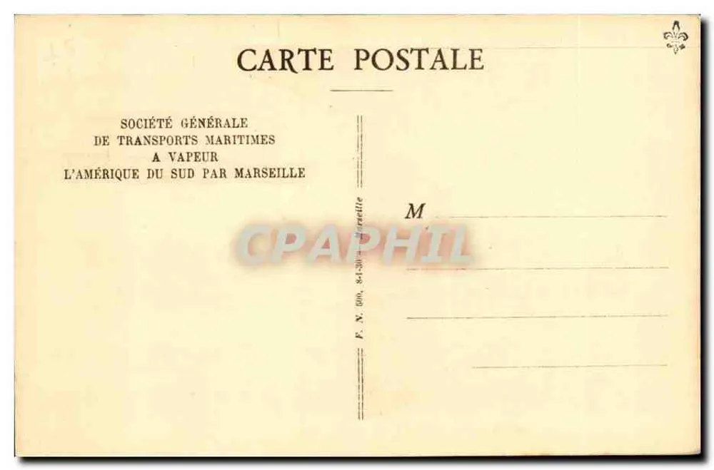 Paquebot "Campana" — S.G.T.M. — Société Générale de Transports Maritimes - Achterkant
