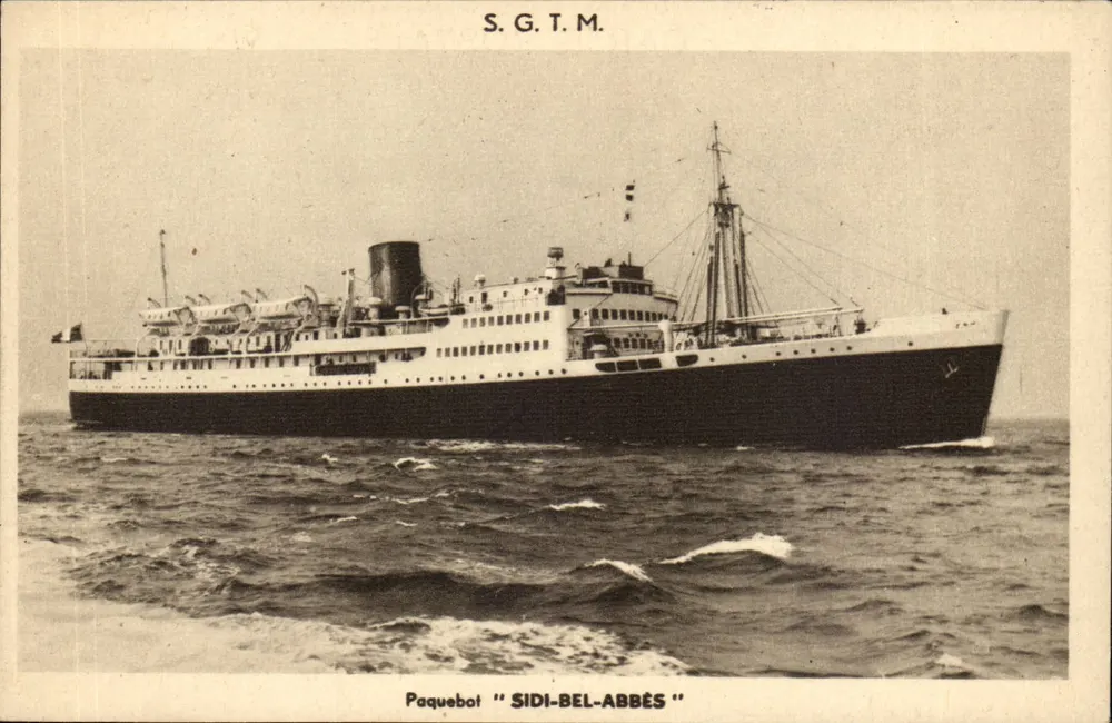 Dampfer "SIDI-BEL-ABBÈS" — S.G.T.M. — Verlag: Sté Gie de Transports Maritimes à Vapeur - Vorderseite