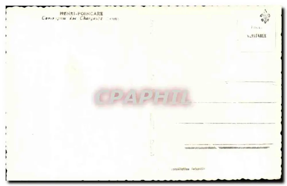 Schiff Henri-Poincaré — Schiff der Compagnie des Chargeurs Réunis — Verlag Henri-Poincaré - Rückseite