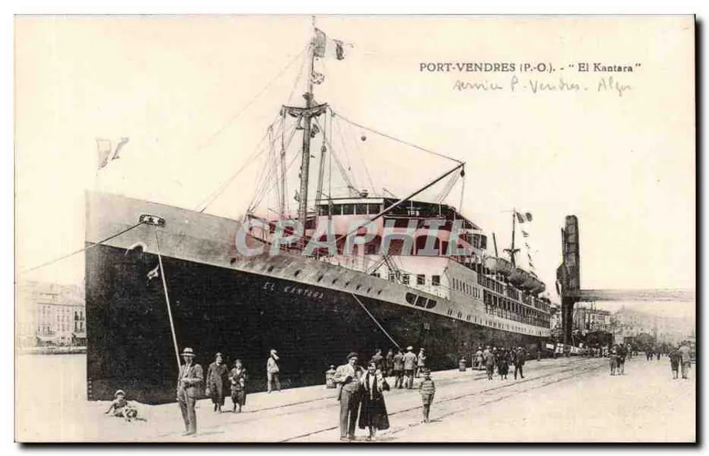 Port-Vendres (P.-O.) — Das Dampfschiff 'El Kantara' — Verlag P. Vendres Alfon - Vorderseite