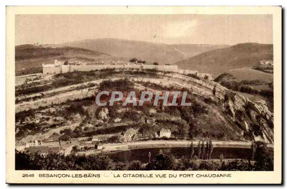 Besançon-les-Bains — Blick auf die Festung von Fort Chaudanne — n° 2648 - Vorderseite