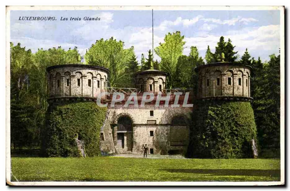 Luxemburg. Trzy Glandes — Wydawca Th. Wirl, nr 15 - Awers