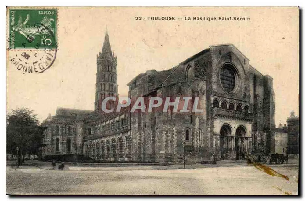 Toulouse — A Basílica de Saint-Sernin — Editor não identificado, n° 22 - Frente