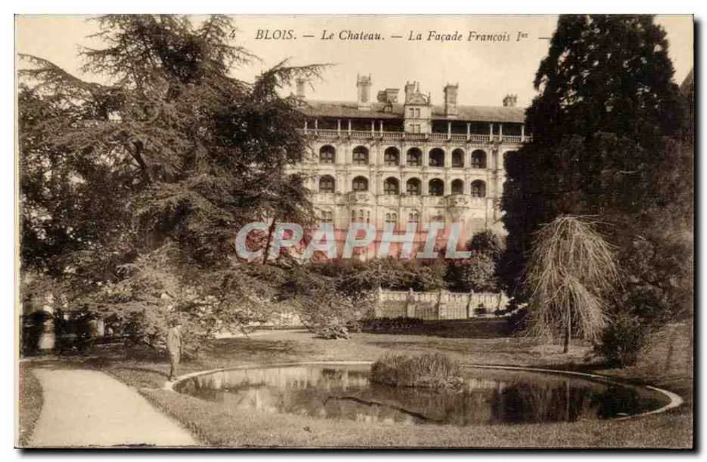 Blois — Das Schloss — Die Facade von François Ier — Unbekannter Verlag, Nr. 4 - Vorderseite