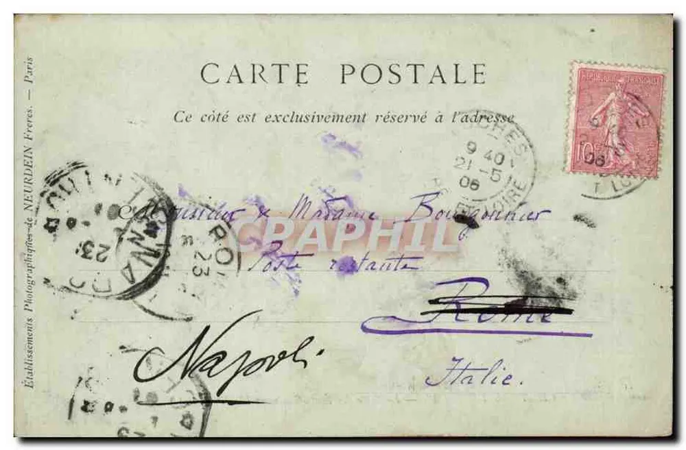 Château de Blois — La Salle des États-Généraux (XIIIe siècle) — Verlag: Établissements Photographiques de Neurdein, Paris - Rückseite