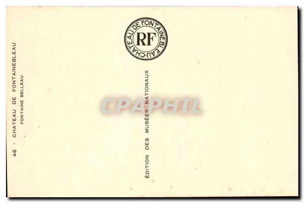 Fontaine du Château de Fontainebleau — Verlag: Édition des Musées Nationaux - Rückseite
