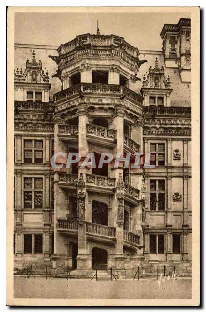 Schloss Blois (Loir-et-Cher) — Treppenhaus François Ier — Éditions d'Art Wéber, Paris - Vorderseite