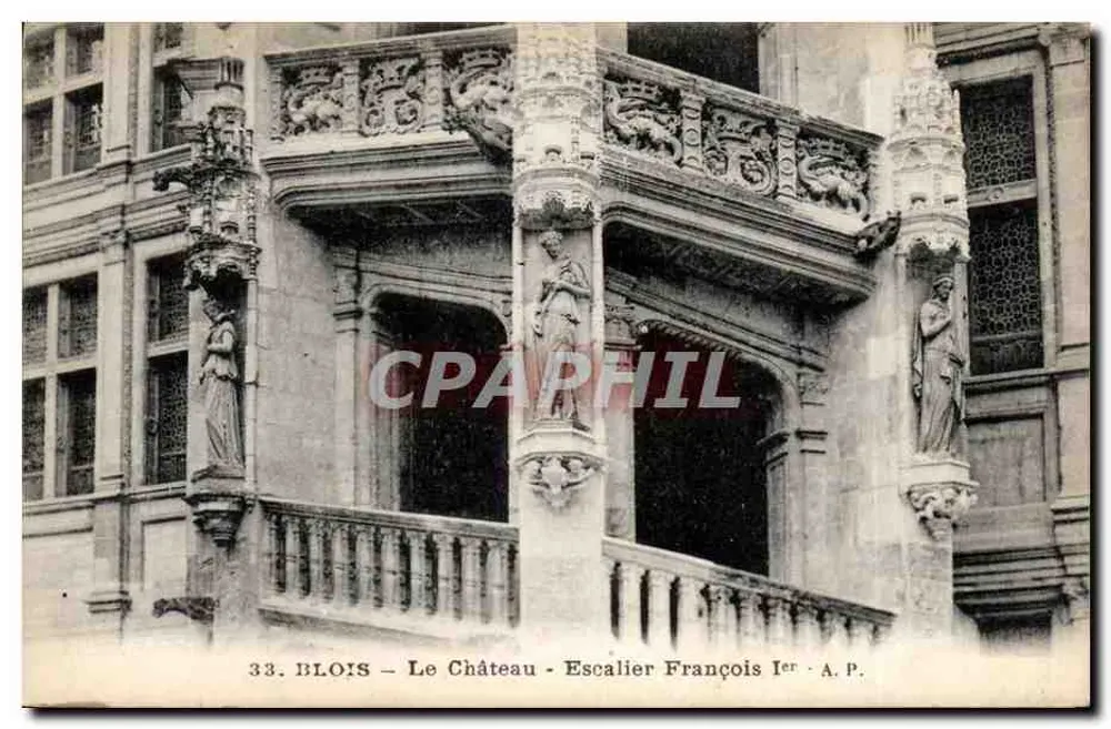 Blois — Schloss — Treppenhaus François Ier — A. P. - Vorderseite