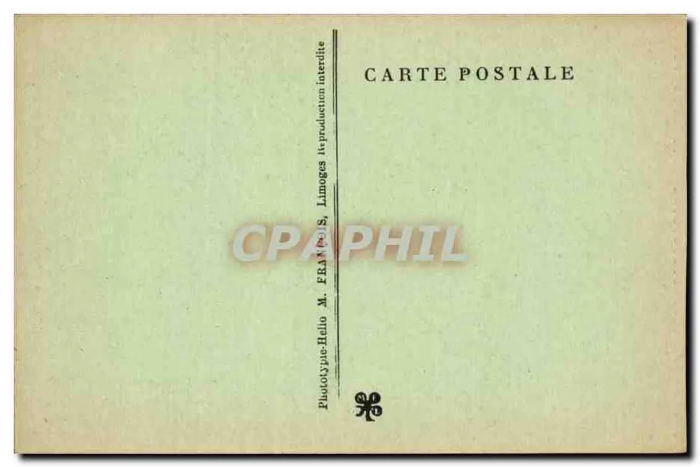 O Gouffre de PADIRAC (Lote) — O Passo do Crocodilo — Coluna gigante — Editor M. FRANCOIS, Limoges - Verso