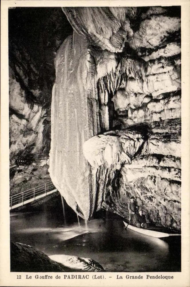 O Gouffre de Padirac (Lot) — A Grande Pendeloque — Fototipia Hélio, Limoges - Frente
